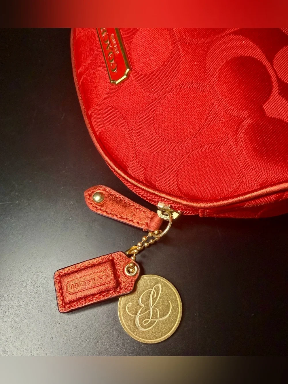 Coach x Estée Lauder Limited Edition Red Cosmetic Bag D1073‑B903